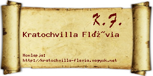 Kratochvilla Flávia névjegykártya